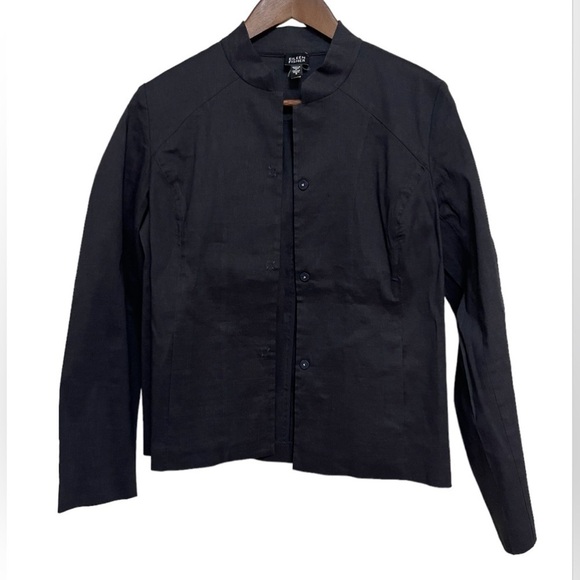 Eileen Fisher Jackets & Blazers - Eileen Fisher Hidden Snap Italian Linen Blend Blazer